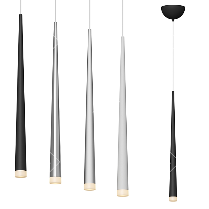 Elegant Aosta Pendant Light 3D model image 1
