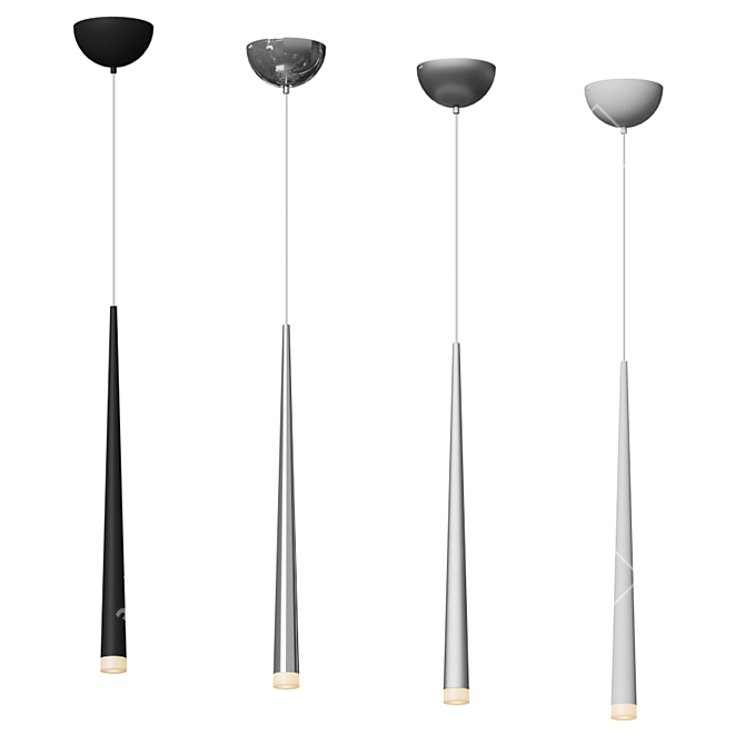 Elegant Aosta Pendant Light 3D model image 2