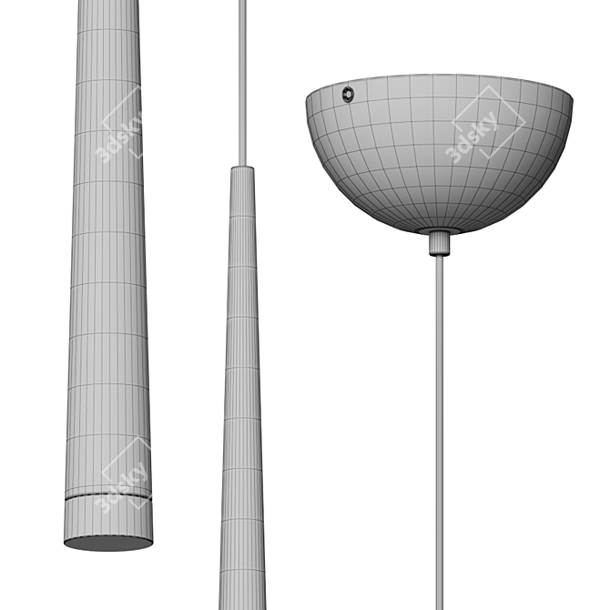 Elegant Aosta Pendant Light 3D model image 4
