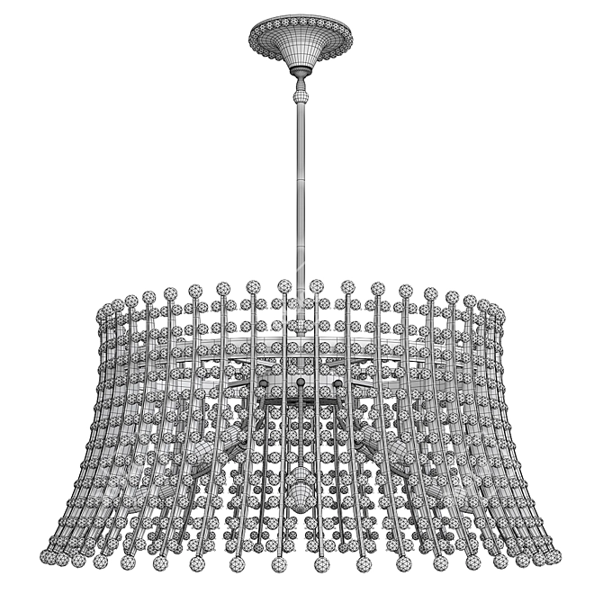 Elegant Serafina Large Chandelier 3D model image 2
