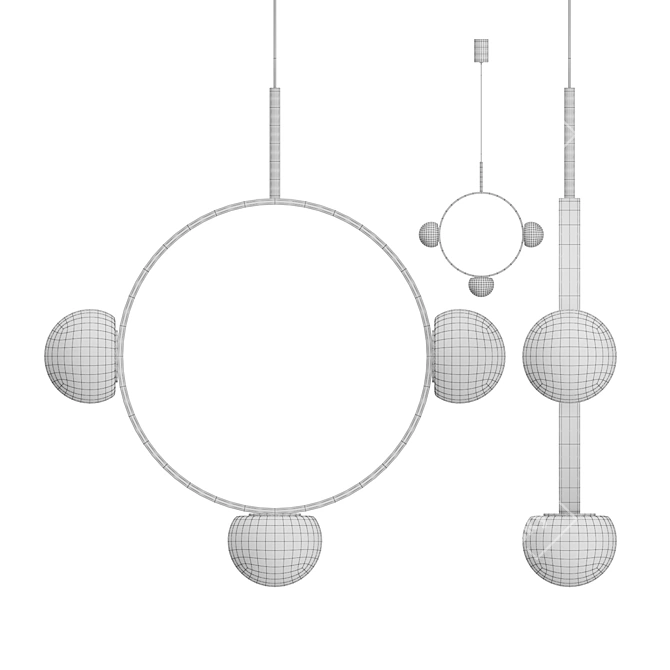Modern LED Pendant Lampatron JOSS 3 3D model image 4