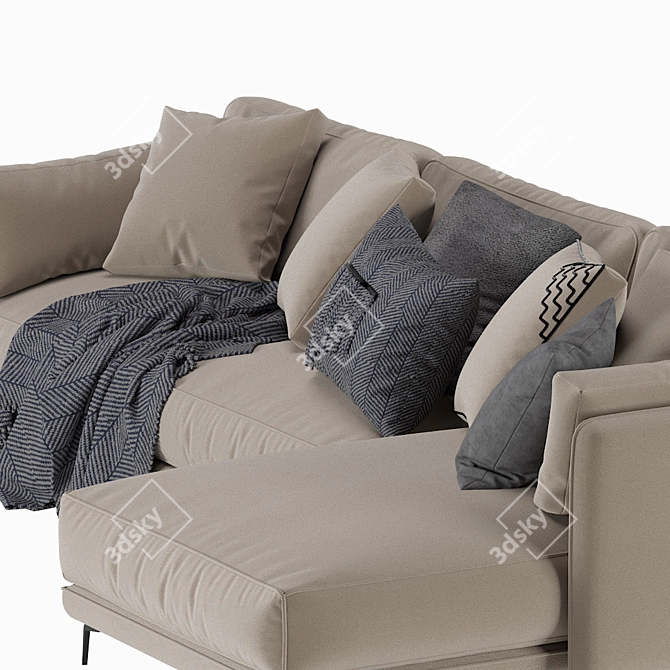 Modern Italian Ditre Krisby Chaise 3D model image 3