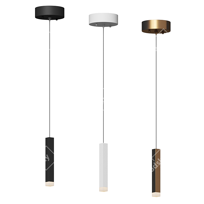 Soho LED Pendant: Elegant Lighting 3D model image 2