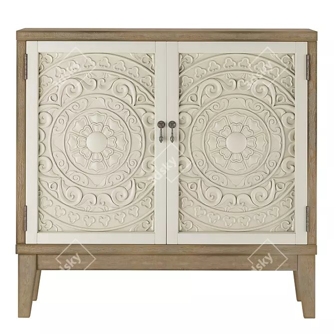 Cowley Accent Chest: Small, Stylish Sideboard 3D model image 1