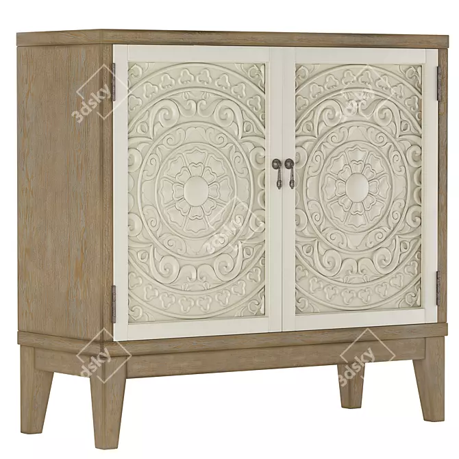 Cowley Accent Chest: Small, Stylish Sideboard 3D model image 2