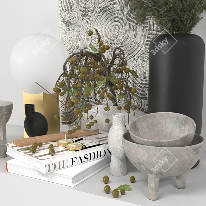 Elegant 11-Piece Decor Set 3D model image 3