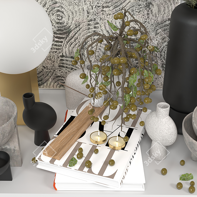 Elegant 11-Piece Decor Set 3D model image 4
