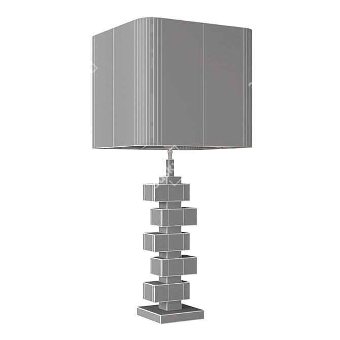 Elegant Amber Table Lamp 3D model image 3
