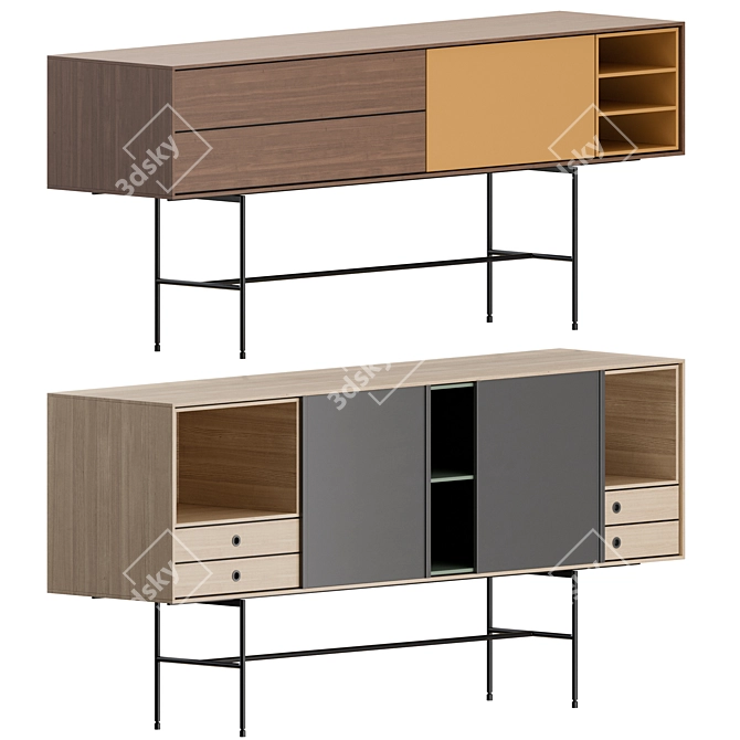 Modern Aura Sideboard: Sleek Elegance 3D model image 4