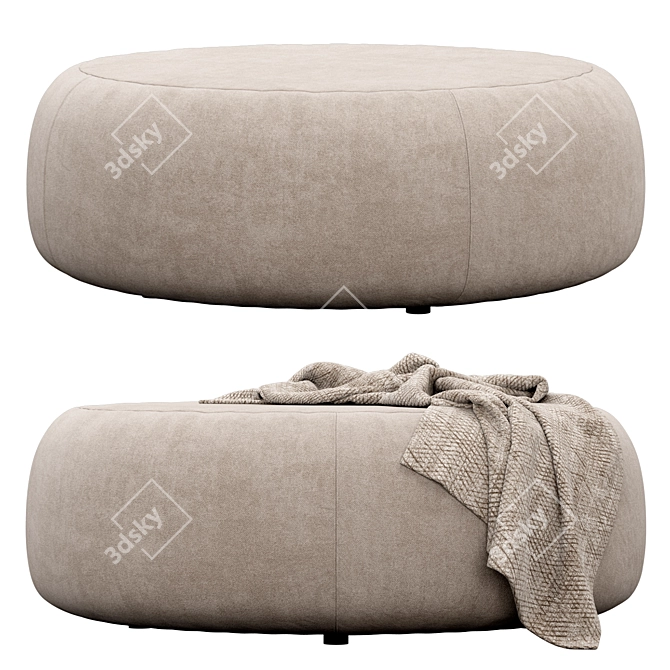 Arper Pouf 1300mm: Versatile Comfort 3D model image 2