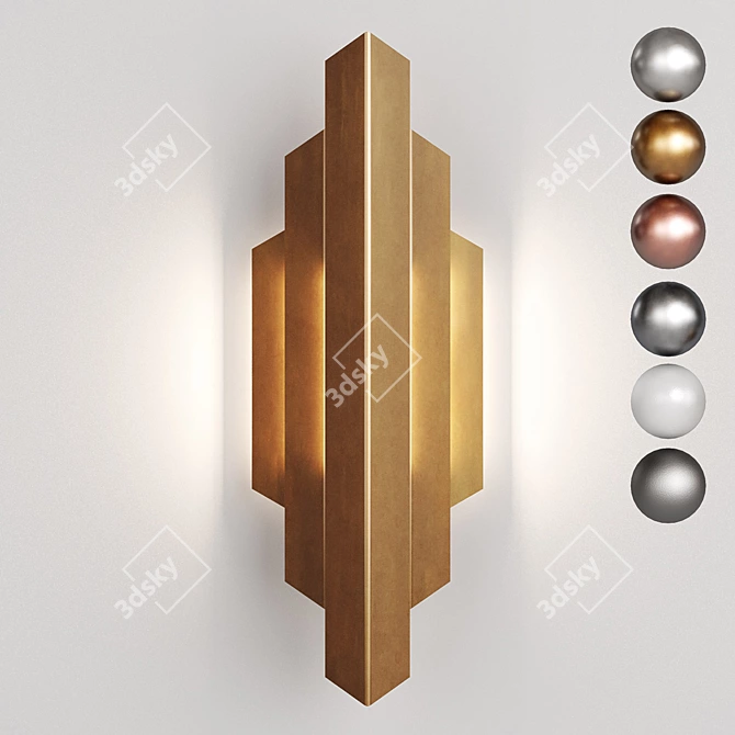 Deco Sconce - Elegant Wall Lighting 3D model image 1