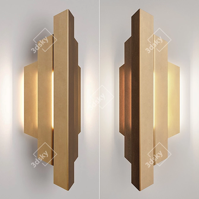 Deco Sconce - Elegant Wall Lighting 3D model image 2
