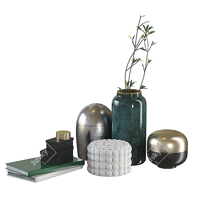 Polygons Decor Set 3D model image 2
