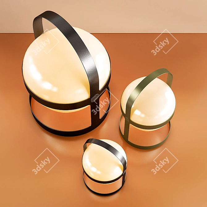 Solar Soft Spot Set - Eco-friendly Wireless Lighting Solution 3D model image 3