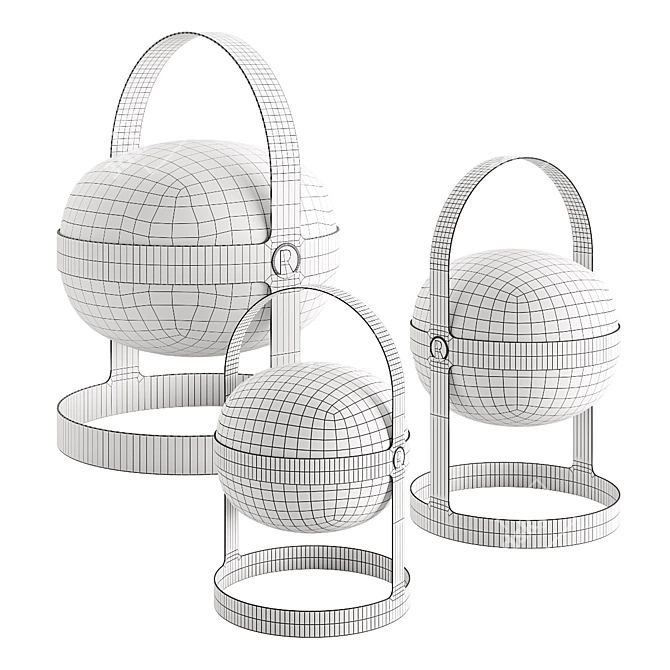 Solar Soft Spot Set - Eco-friendly Wireless Lighting Solution 3D model image 4