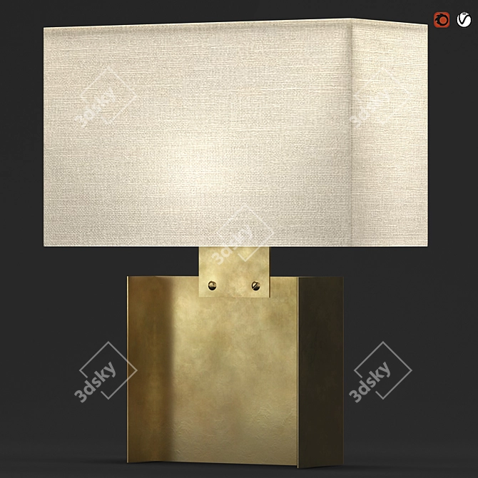 Elegant Beam Accent Lamp 3D model image 1