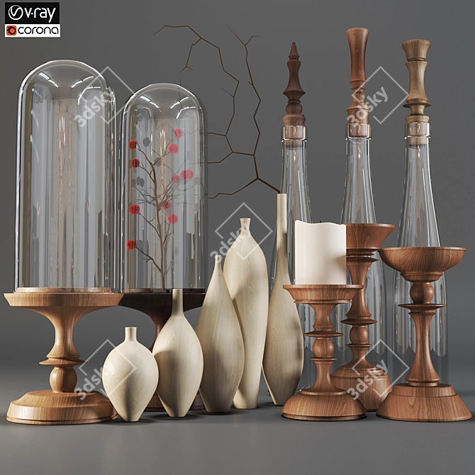 Elegant Decor Set for Stylish Spaces 3D model image 1