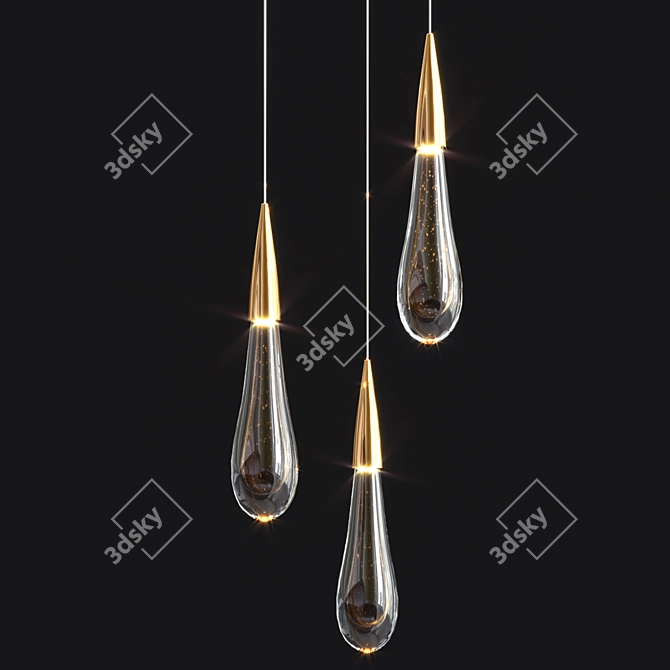 Henzel 36-Light Teardrop Pendant 3D model image 2