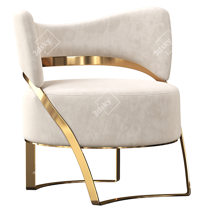 Gotham Luxury Armchair 3D model image 1