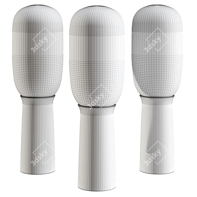 Stylish Torch Floor Lamp by Yeffet 3D model image 2