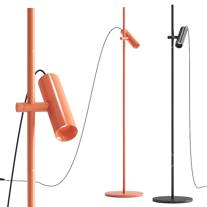 Sleek LED Floor Lamp: DOTS Illuminate in Style 3D model image 1