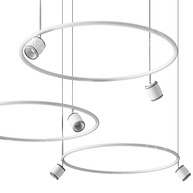 Modern AROS LED Pendant Lamp 3D model image 2