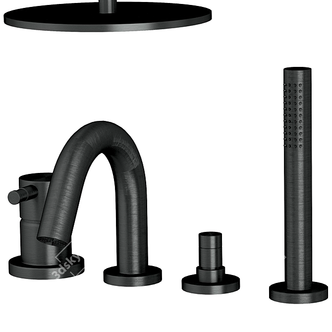 Ritmonio Stainless Steel Bathroom Set 3D model image 6