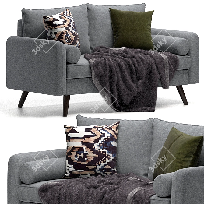 Modern Elegance: Mcelhaney Round Sofa 3D model image 2