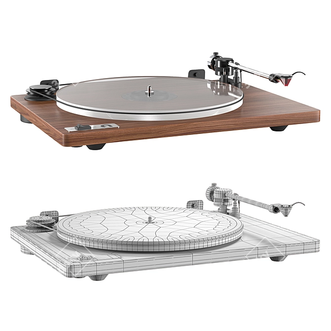 Sleek CB2 U-Turn Turntable: Orbit Edition 3D model image 3