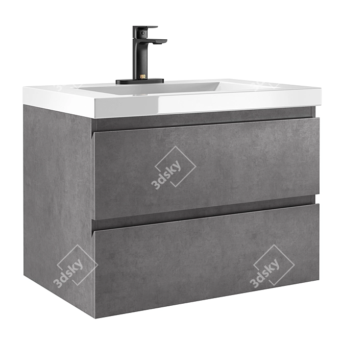 Monterey Floating Vanity - Stylish and Functional 3D model image 1