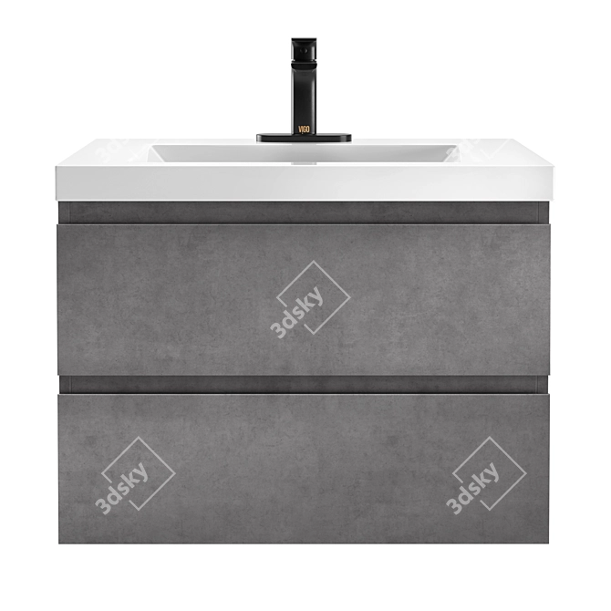 Monterey Floating Vanity - Stylish and Functional 3D model image 2