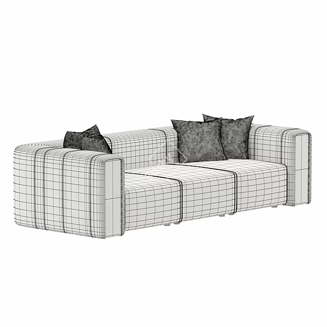 Luxury Italian Luz Sofa | Refined Glamour 3D model image 3
