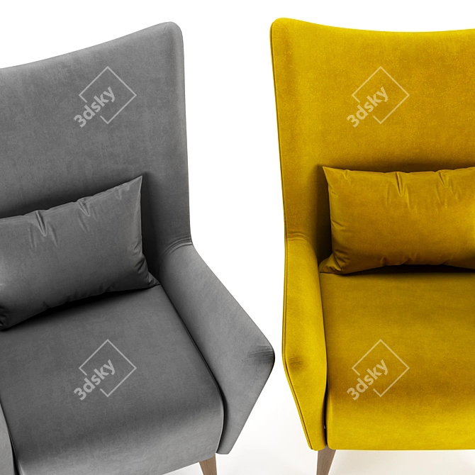 Nosta Armchair- Contemporary Comfort 3D model image 5