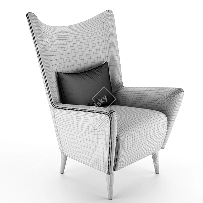 Nosta Armchair- Contemporary Comfort 3D model image 6