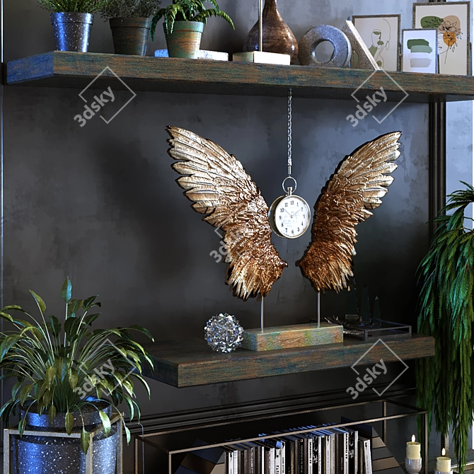 Elegant Decor Set 097 3D model image 2