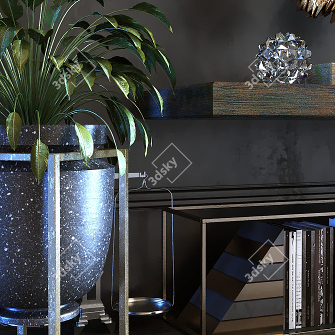 Elegant Decor Set 097 3D model image 3
