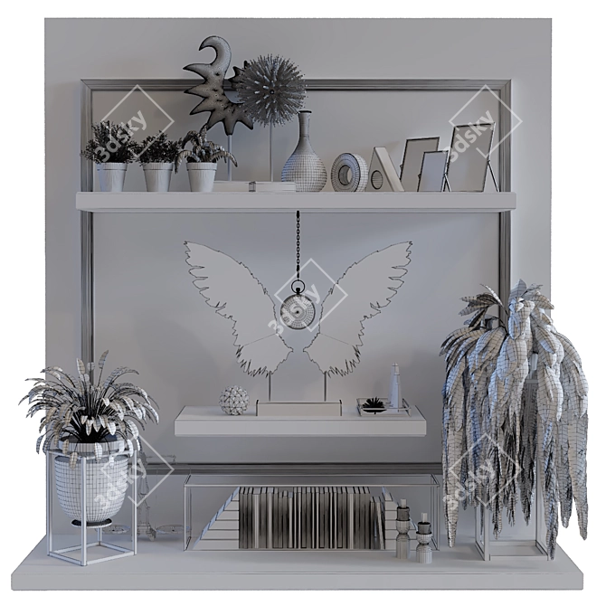 Elegant Decor Set 097 3D model image 5