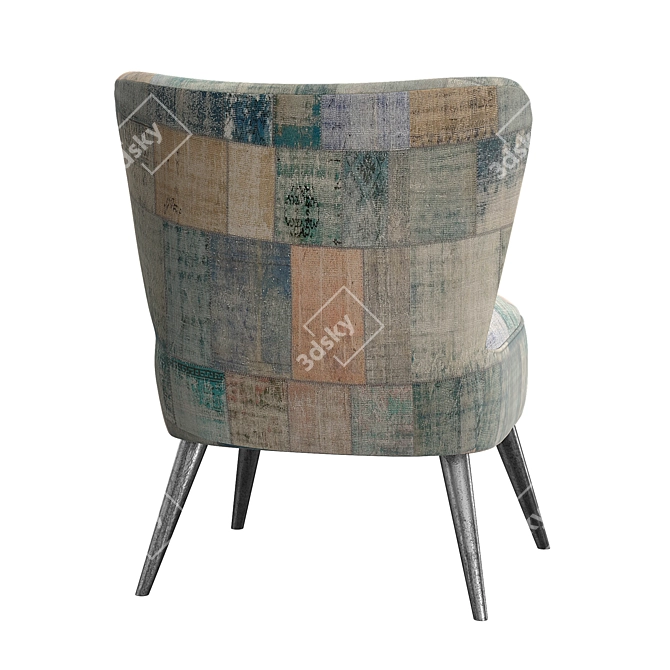 Vintage Patchwork Lolita Chair 3D model image 4