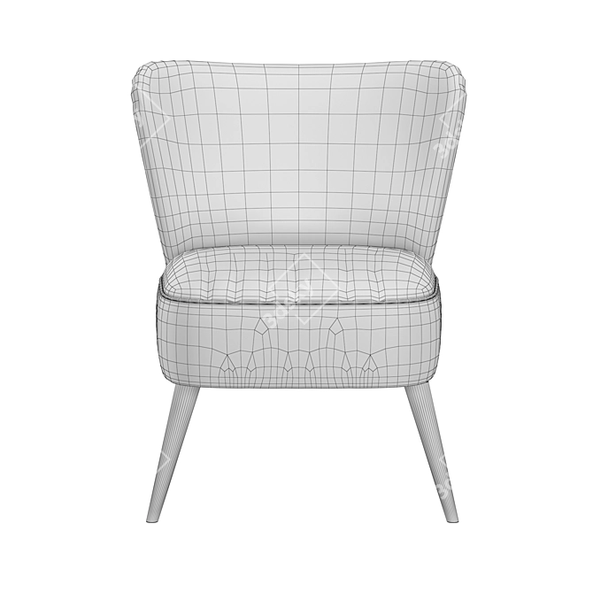 Vintage Patchwork Lolita Chair 3D model image 5