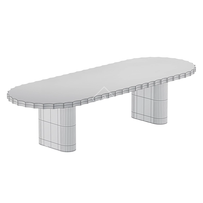 Modern Studio Table 3D model image 2