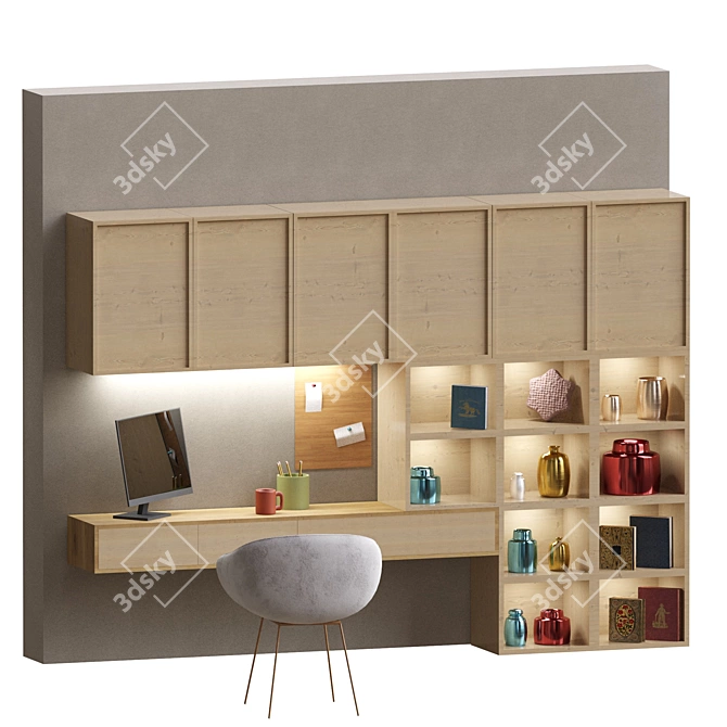 Product Title: Elegant Office Oasis 3D model image 1