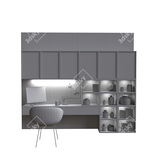 Product Title: Elegant Office Oasis 3D model image 4