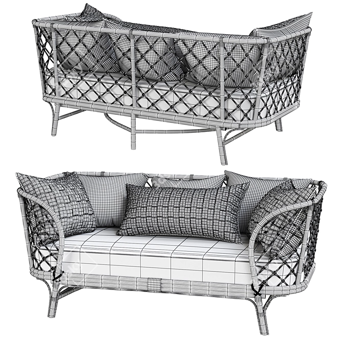 London Lounger: Stylish and Comfortable 3D model image 6