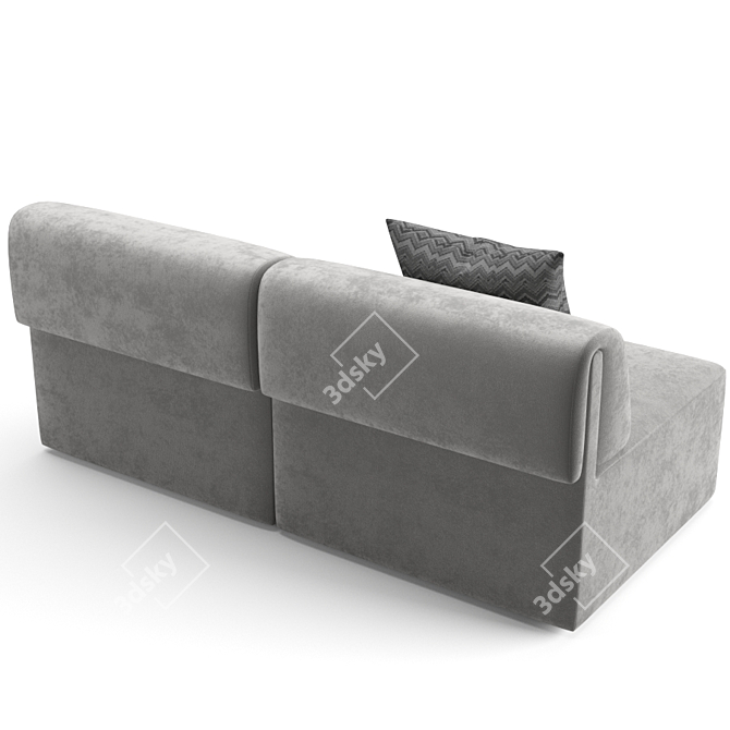 Modern Gubi Wonder Sofa: 2 seater 3D model image 5