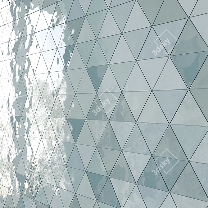 Siene Triangle Ceramic Tiles 3D model image 1