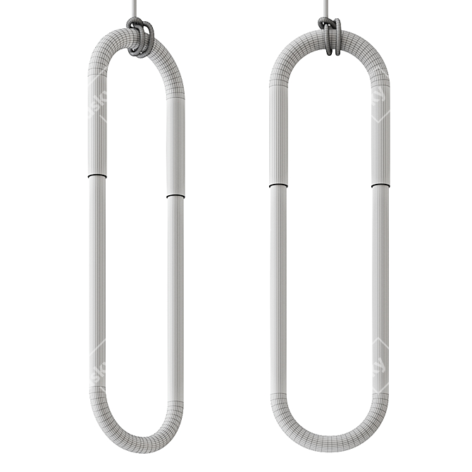 Satin Brass Rudi Loop Pendant 3D model image 2
