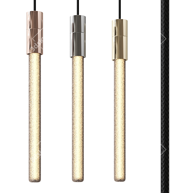  Petite Piston Pendant Light: Modern Elegance for Every Space 3D model image 1