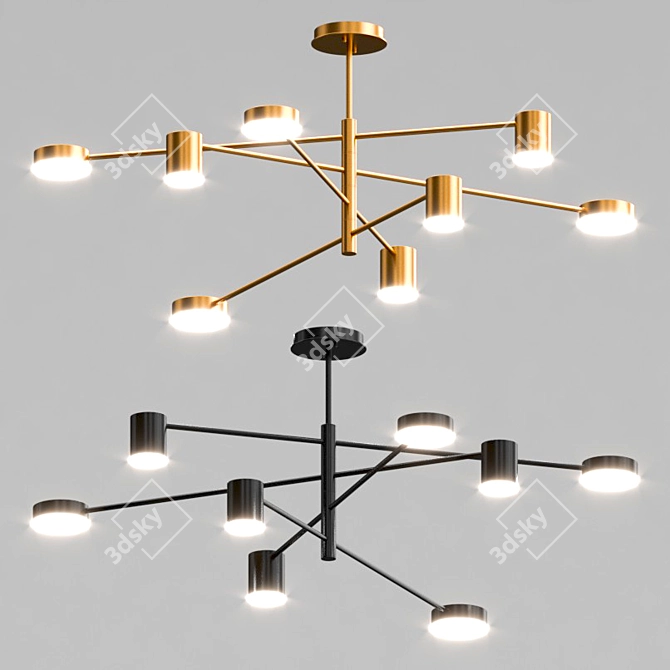 Sleek LED Pendant Lights 3D model image 3