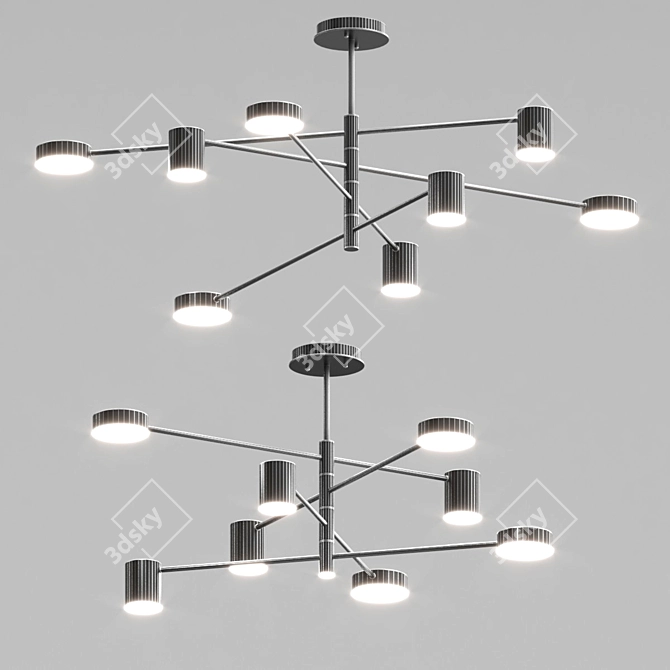 Sleek LED Pendant Lights 3D model image 4