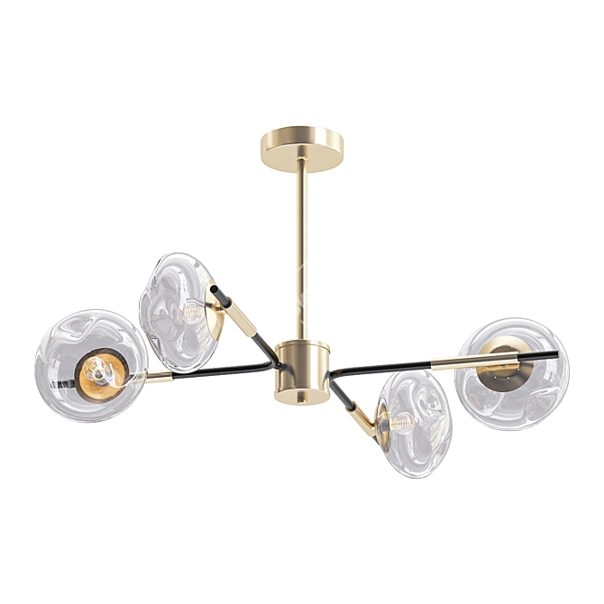 Elegant 4-Light Ceiling Chandelier 3D model image 1